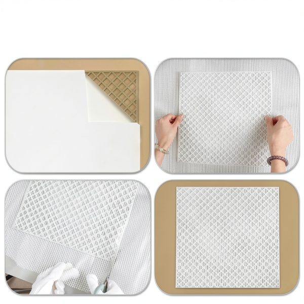 Mosaic Mesh Tile Backing HAOPENGYOU 12x12 Inch 24 Pack Strong Adhesive-2