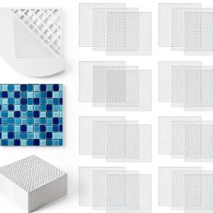 Mosaic Mesh Tile Backing HAOPENGYOU 12x12 Inch 24 Pack Strong Adhesive-0
