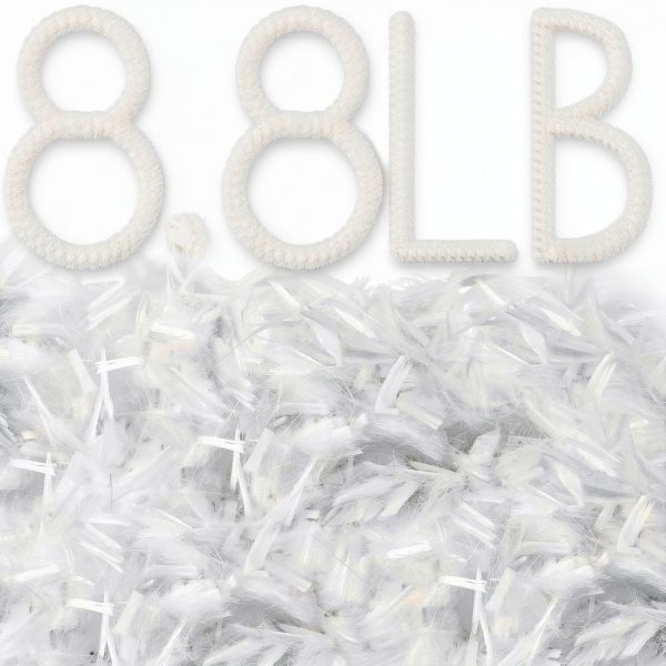 Fabbay 4 Pack 8.8 LB Fiberglass for Concrete Cement Fiber Additive, Mortar Anti Seepage Reinforcement Glass Chopped Strand for Garden Wall Build Anti Cracking White Concrete Mix, 3/4, 19 mm (8.8 lb)-0